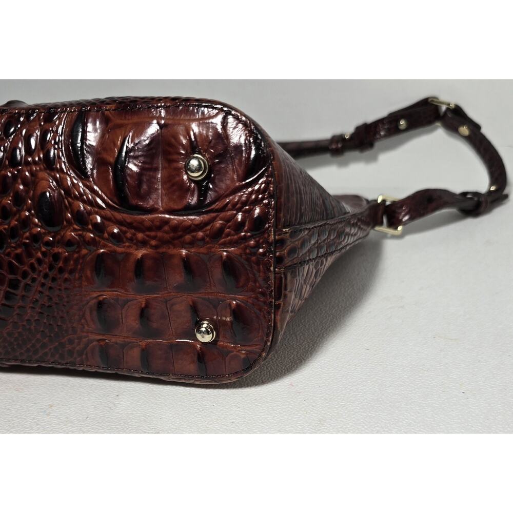 Brahmin Asher Satchel Pecan Melbourns Leather Tote Crossbody Bag Medium - Picture 12 of 16
